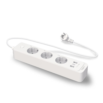 Ổ cắm Wifi thông minh TP-Link Tapo P300 - Hẹn giờ, điều khiển từ xa, 3 ổ cắm độc lập, cổng sạc nhanh 18W, tương thích Homekit - Hàng chính hãng