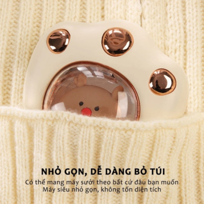 Máy Sưởi Mini Cầm Tay Máy Sưởi Cầm Tay Đa Chức Năng Thông Minh Nhỏ Gọn Bỏ Túi Hình Tay Mèo Giao Màu Ngẫu Nhiên
