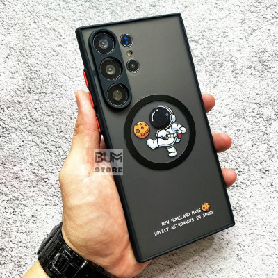 Ốp Lưng Từ Tính Phi Hành Gia Cho Samsung S25 Ultra / S24 Ultra / S23 Ultra / S23 Plus / S22 Ultra / S22 Plus / S21 Ultra / S21 Plus / S21 FE / S20 FE Bảo Vệ Camera