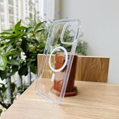 Ốp lưng dành cho iPhone 14 Pro Max WiWu nam châm trong suốt- Hàng chính hãng