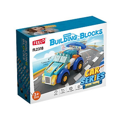 FEELO - 2318 - Xe đua thành phố lắp ráp (64 Chi Tiêt)