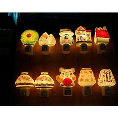 Đèn Ngủ Gốm Sứ Xông Tinh Dầu Có Công Tắc Tiện Lợi