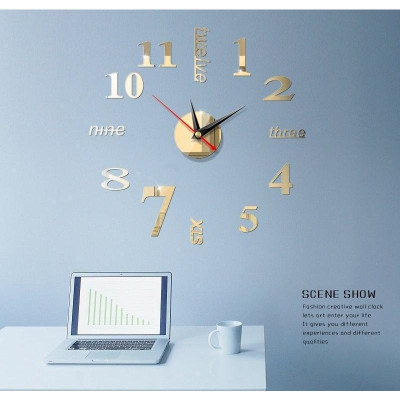 Đồng Hồ Dán Treo Tường Cao Cấp Decor Phòng Trang Trí Nhà