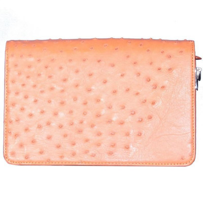 Túi cầm tay nữ Huy Hoàng da đà điểu màu vàng bò HC6453