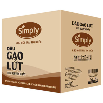 Dầu gạo lứt Simply 1L nguyên chất