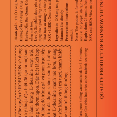 Trà Đào Túi Lọc Robinson Farm Ô long 40gr ( 20 túi x 2g ) Thơm vị trà, Đậm vị Đào 100%