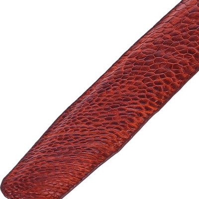 Thắt Lưng Nam Da Đà Điểu Đầu Kim Huy Hoàng HT4408 - Nâu Đỏ