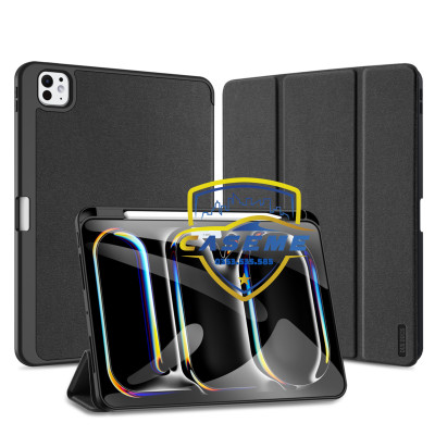 [iPad Pro M4] Bao Da Dành Cho iPad Pro 11 inch M4 2024, iPad Pro 13 inch M4 2024 Dux Ducis Domo Series Có Khe Cắm Bút - Hàng Chính Hãng 