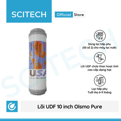 Bộ lõi số 1,2,3 Olsmo Pure 10 inch by Scitech (Lõi PP-UDF-CTO) - Dùng cho máy lọc nước RO, bộ lọc thô - Hàng chính hãng