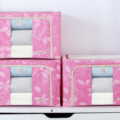 Túi Đựng Chăn Màn (Được Chọn Màu) - Hộp Đựng Quần Áo Khung Sắt Gấp Gọn - Tủ Vải Chăn Màn Tiện Lợi