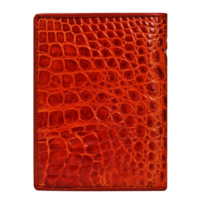 HJ2738-39-40-41 - Ví nam da cá sấu gù đầu kiểu đứng màu đen, nâu đất, nâu đỏ, vàng