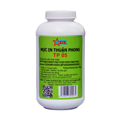 (BỘ 5 CHAI) Mực đổ Thuận Phong TP05 dùng cho máy in HP P1005 / 1006 - Hàng Chính Hãng