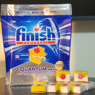 Combo 2 túi viên rửa bát finish quantum max 36 viên dùng cho máy rửa bát