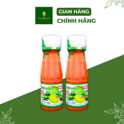 Lốc 6 Chai Muối Ớt Chanh Đỏ Nha Trang Thiên Thiên Food 130g - Muối Chấm Hải Sản Được Yêu Thích