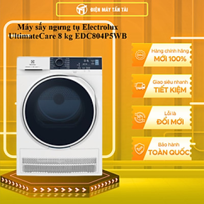 Máy sấy ngưng tụ 8kg EDC804P5WB UltimateCare 500 - Hàng chính hãng (chỉ giao HCM)