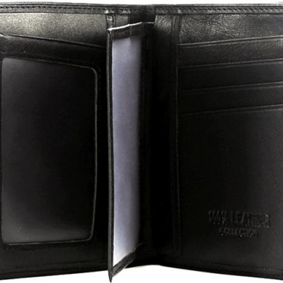 Ví Nam Kiểu Đứng Sọc Ngang Huy Hoàng HT2139 (12.5 x 10 cm) - Đen