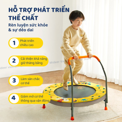 Trampoline cho bé gấp gọn nhà nhún Mideer Kids Trampoline