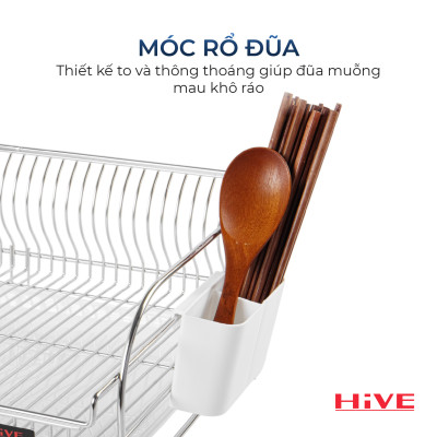 Kệ (giá) để chén bát HiVE DG Big 2 tầng inox 304