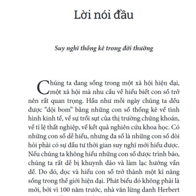 Sách - Suy Nghĩ Thống Kê Trong Đời Thường