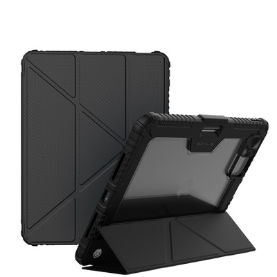 Bao da cho iPad Pro 11 inch M4 2024 / iPad Pro 13 inch M4 2024 Nillkin Bumper Leather Case Pro (Có khe cắm bút - Hàng chính hãng