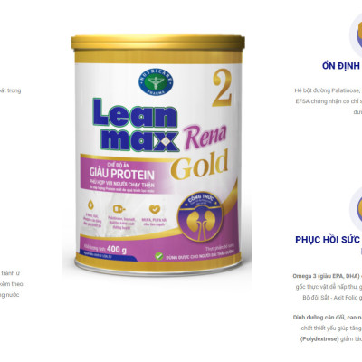 Sữa Leanmax Rena 2 Gold (400g) - Dinh Dưỡng dành cho người cần bổ sung Protein