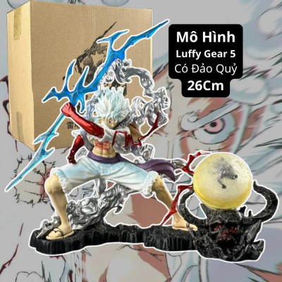 Mô Hình Luffy Gear 5 Có Đảo Quỷ 26Cm Mô hình One Piece Cao Cấp, Figure Mô Hình Anmie One Piece Luffy Vua Hải Tặc