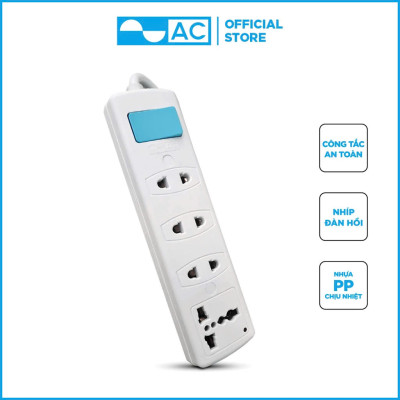 Ổ CẮM công suất lớn AC AES011343 4000W dây 3m, dùng cho bếp điện, bình đun siêu tốc, bảo hành 12 tháng
