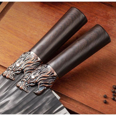 Dao Chặt Xương Nhật Bản Đầu Rồng Thép Không Gỉ Siêu Bền