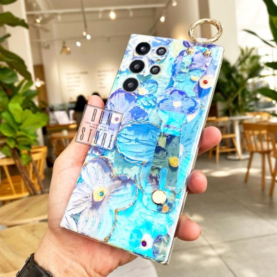 Ốp Lưng Cho Galaxy S25 Ultra / S24 Ultra / S23 Ultra / S23 PLus / S22 Ultra / S22 Plus / S21 Ultra / S21 Plus / Note 20 Ultra / Note 20 / Note10 Plus / Note 10 Hoa Màu Sơn Nước Đính Dây
