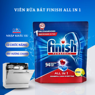 [HCM] Viên rửa chén bát Finish All In One Max 80 viên