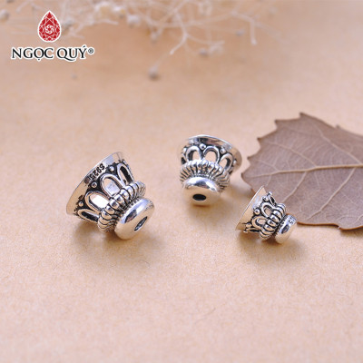 Combo 3 cái charm bạc đầu chuông - Ngọc Quý Gemstones