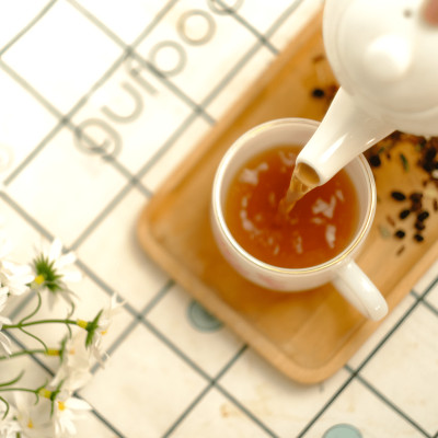 Trà gạo lứt đậu đen vị Tim sen GUfoods (hũ 500g) - Thư giãn tinh thần, Thanh nhiệt, Mát gan, Cải thiện giấc ngủ, Thanh lọc cơ thể