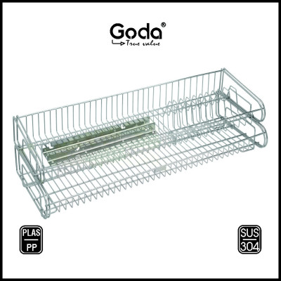 Kệ Mâm 2 Tầng Úp Chén Dĩa Có Khay Hứng Goda PT966