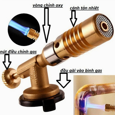 Súng khò ga KGWY733 mini bằng đồng cao cấp độ bền cao 12cm - Hàng chính hãng 