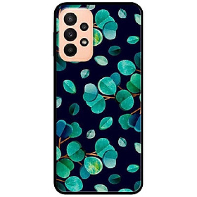 Ốp lưng dành cho Samsung A13 4G mẫu Hoạ Tiết Lá Cây Nền Đen