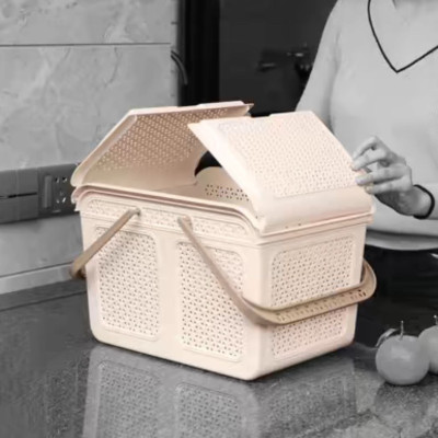 GIỎ ĐỰNG ĐỒ 2 QUAI XÁCH LÀN ĐỰNG ĐỒ CÓ NẮP ĐẬY THÔNG MINH ĐA NĂNG DÀNH CHO MẸ ĐI SINH MÀU SĂC PHONG CÁCH BẮC ÂU