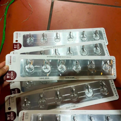 Combo 3 Móc Dán Tường Inox Dài 6 Móc Chịu Lực/Thanh 6 Móc Dán Tường Inox Dài Chịu Lực Treo Tường