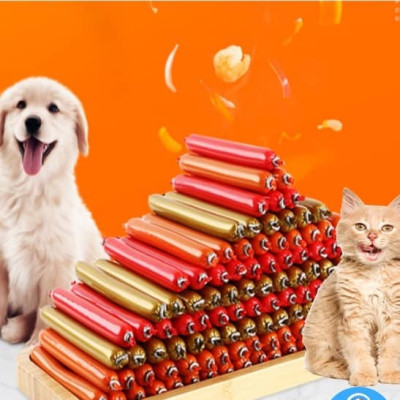 COMBO 200 CÂY XÍC XÍCH MIX VỊ DÀNH CHO CHÓ MÈO THƠM NGON (15g x 200)