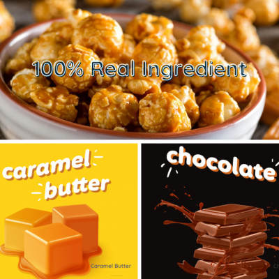 Bắp rang Supremeo Combo 2 vị (1 lon Bắp rang vị sô cô la 80 g và 1 lon Bắp rang vị bơ và caramen Supremeo 80 g)