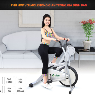 Xe Đạp Tập Thể Dục Tập Gym Tại Nhà GALEN AirBike Siêu Tiện Lợi - BẢO HÀNH 24 THÁNG