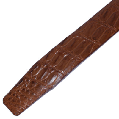 Thắt Lưng Nam Da Cá Sấu Gai Bụng Huy Hoàng HT4240 - Nâu Đỏ