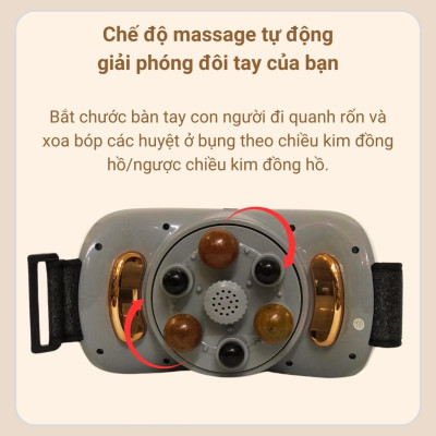 Máy Massage Bụng TQ-109, Máy tan Mỡ Bụng, Đai Massage tan Mỡ Bụng Tích Hợp Xoay Đá Nóng Kết hợp Làm Nóng Hồng Ngoại