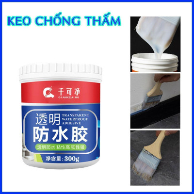 Keo Chống Thấm Trong Suốt Chống Rò Rỉ Đa Năng Dễ Sử Dụng 300G Tặng Kèm Cọ