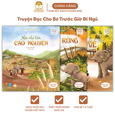 Truyện Đọc Cho Bé Trước Giờ Đi Ngủ - Set 3 cuốn Voi Đing Đoong Đi Tìm Mẹ - Sách Kể Chuyện Cho Bé Từ 1 Đến 6 Tuổi