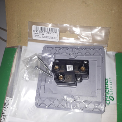 Ổ cắm E3426UEST GS Schneider  3 chấu - Nâu bạc | Chính hãng |