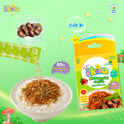 Rắc cơm Nấm hương nướng rong biển 27g iKiro (6 gói)