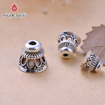 Combo 3 cái charm bạc đầu chuông - Ngọc Quý Gemstones