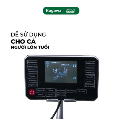 Ghế massage toàn thân Kagawa K6 Pro con lăn 4D, đa chức năng, tự động xoa bóp từ cổ, vai, gáy đến chân