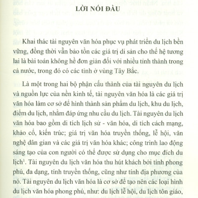 Khai Thác Tài Nguyên Văn Hóa Để Phát Triển Du Lịch Bền Vững Vùng Tây Bắc (Sách chuyên khảo)