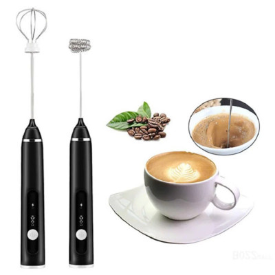 Máy Đánh Trứng, Đánh Sữa Và Tạo Bọt Cafe Cầm Tay Di Động 3 Tốc Độ Sử Dụng Pin Sạc Cao Cấp - Hàng Nhập Khẩu